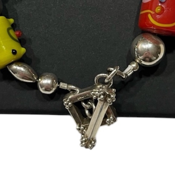 SILPADA Sterling silver bracelet with Lampwork glass beads - Picture 3 of 8